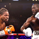 WBO champion Terence Crawford punches Shawn Porter during their welterweight title fight in Las Vegas, Nevada.